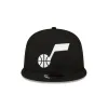 Utah Jazz Basic Black & White 9FIFTY Snapback Hat sold by New Era