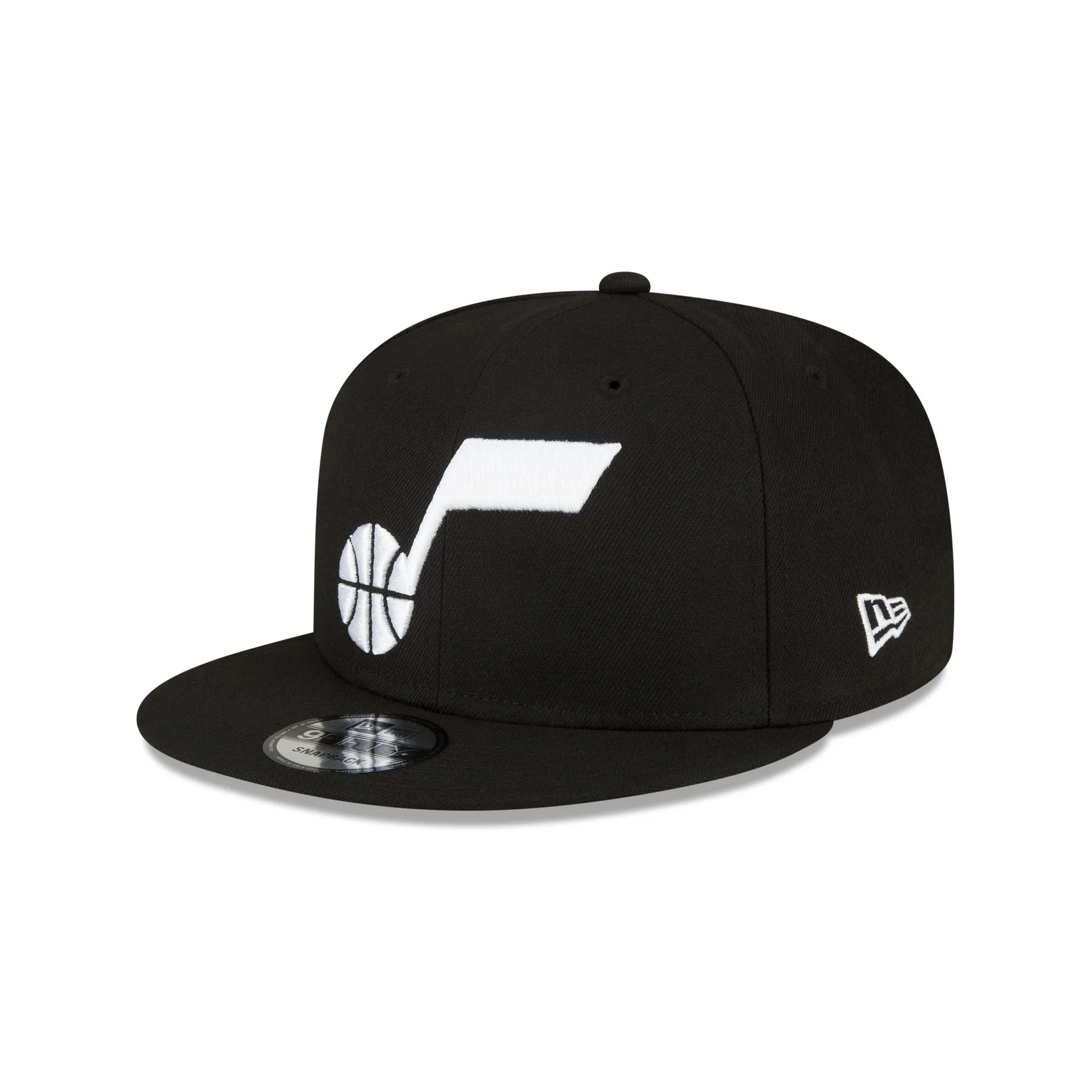 Utah Jazz Basic Black & White 9FIFTY Snapback Hat sold by New Era