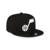 Utah Jazz Basic Black & White 9FIFTY Snapback Hat sold by New Era
