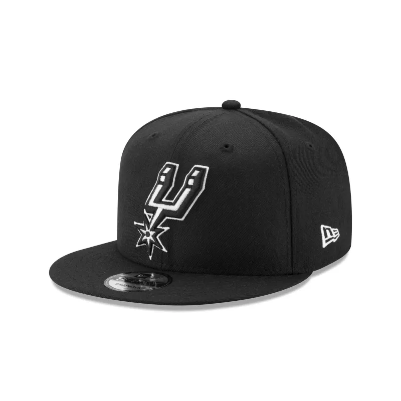 San Antonio Spurs Basic Black & White 9FIFTY Snapback Hat sold by New Era