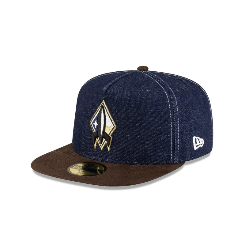 Sugar Land Space Cowboys Houston Pack Denim 59FIFTY A-Frame Fitted Hat made by New Era