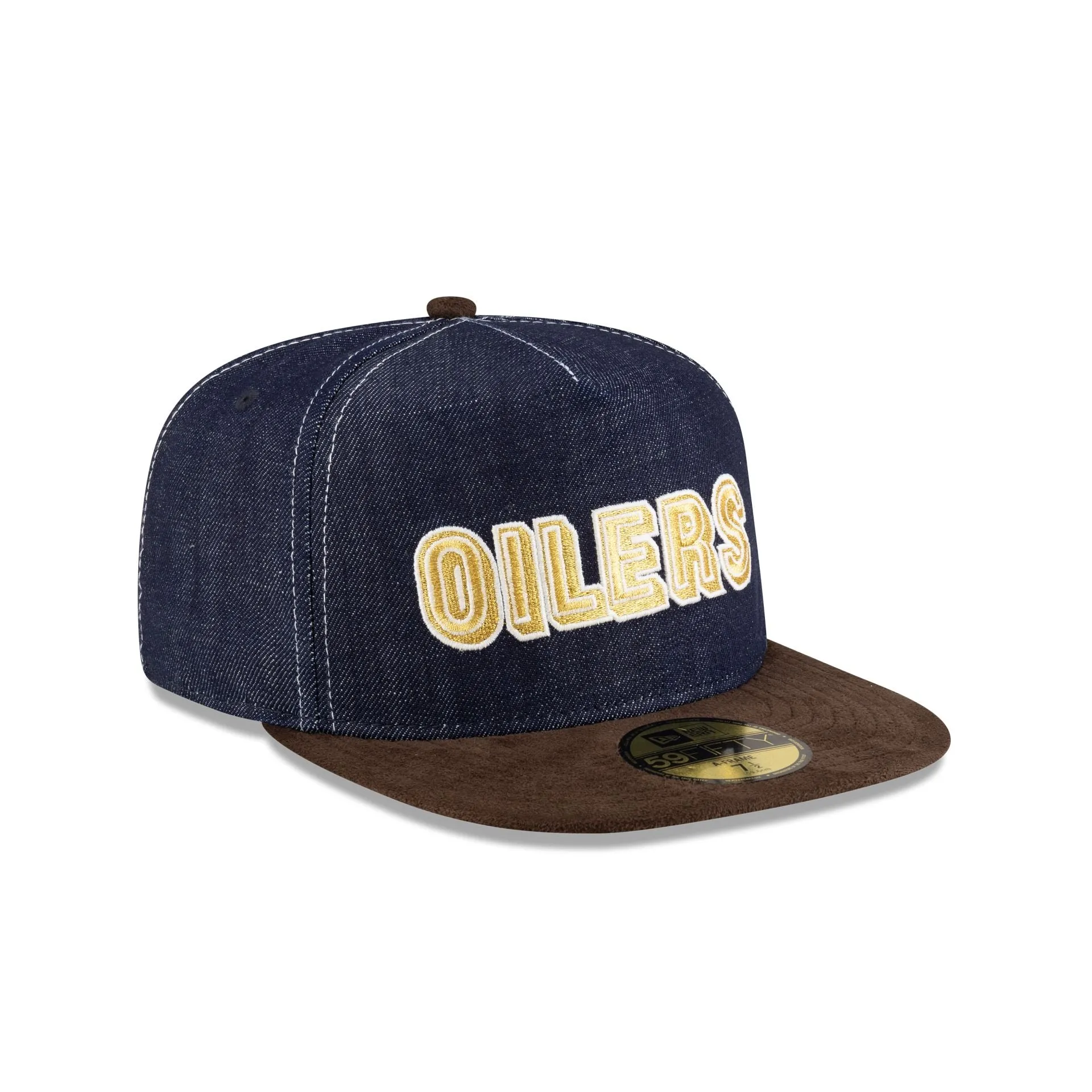 Oilers Houston Pack Denim 59FIFTY A-Frame Fitted Hat sold by New Era product image thumbnail 3