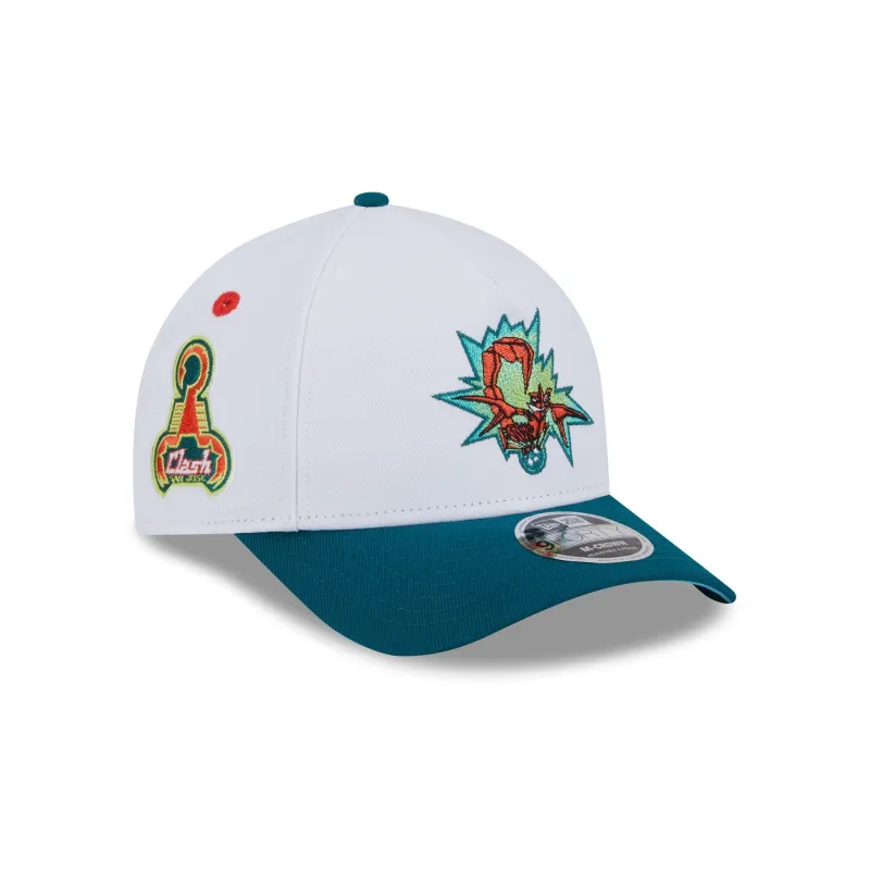 San Jose Earthquakes 2025 Jersey Hook White 9FORTY M-Crown A-Frame Snapback Hat sold by New Era