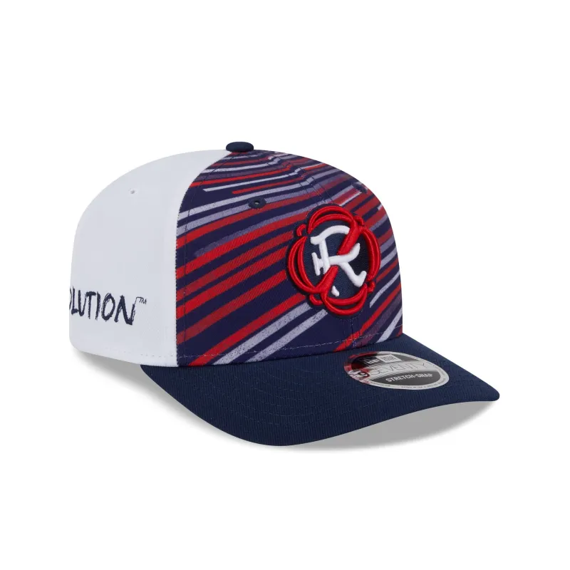 New England Revolution 2025 Jersey Hook Multicolor 9SEVENTY Stretch-Snap Hat sold by New Era