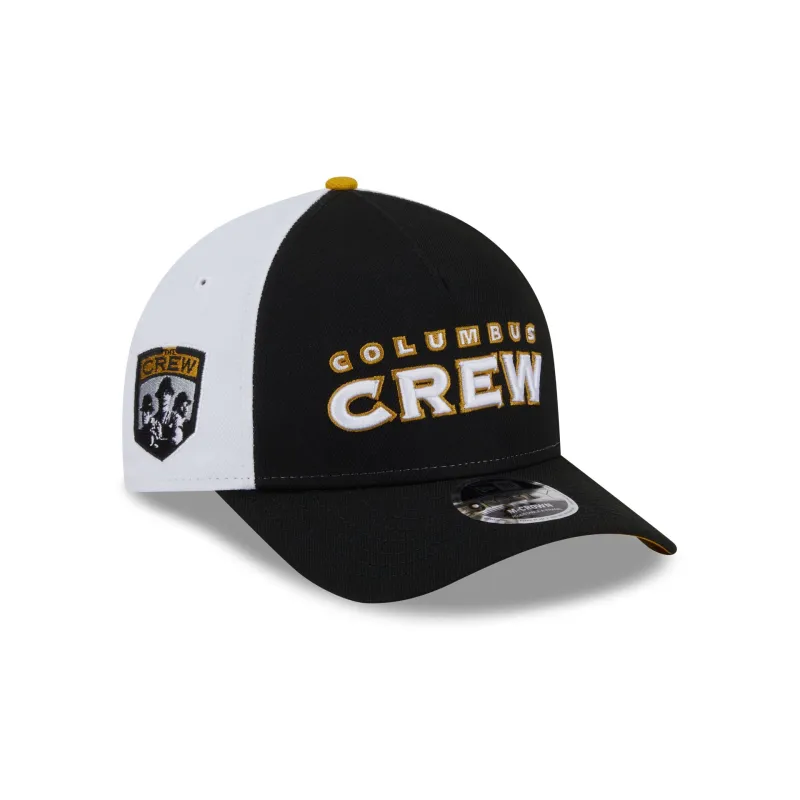 Columbus Crew 2025 Jersey Hook Black 9FORTY M-Crown A-Frame Snapback Hat sold by New Era