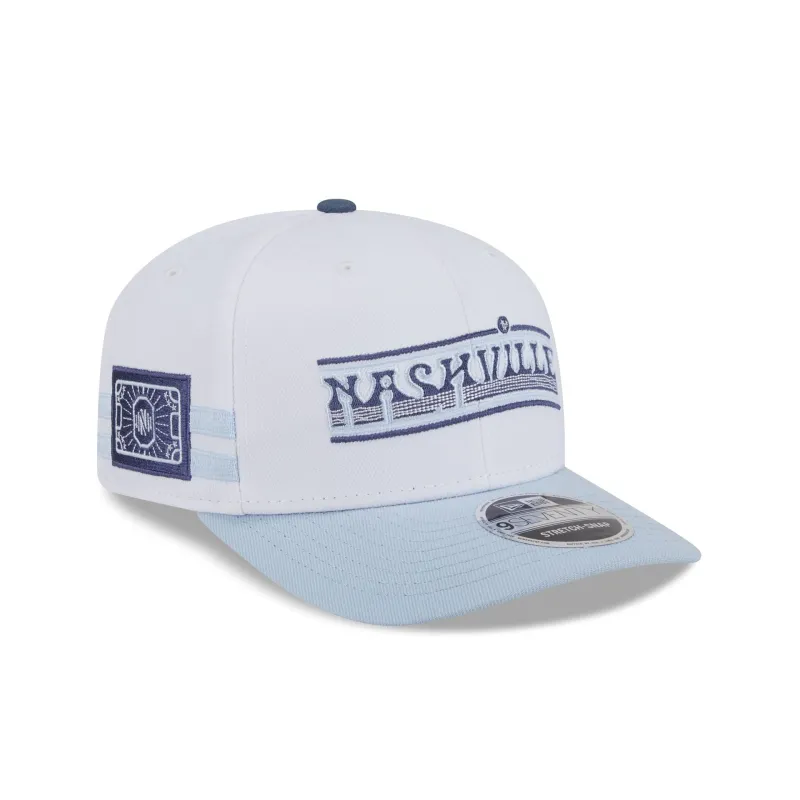 Nashville SC 2025 Jersey Hook White 9SEVENTY Stretch-Snap Hat sold by New Era
