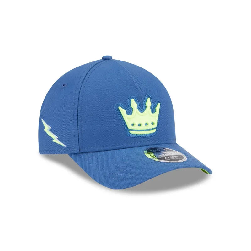 Charlotte FC 2025 Jersey Hook Blue 9FORTY M-Crown A-Frame Snapback Hat sold by New Era