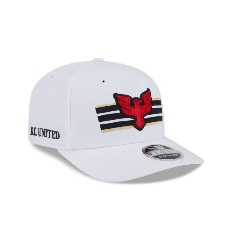 D.C. United 2025 Jersey Hook White 9SEVENTY Stretch-Snap Hat sold by New Era