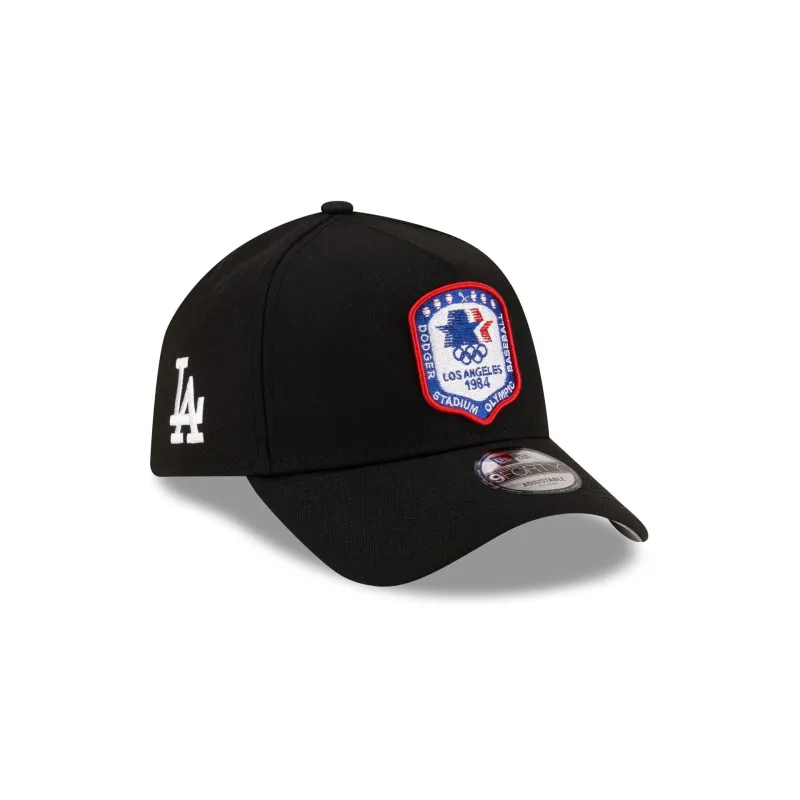 Los Angeles Dodgers 1984 Olympics Black 9FORTY A-Frame Snapback Hat sold by New Era