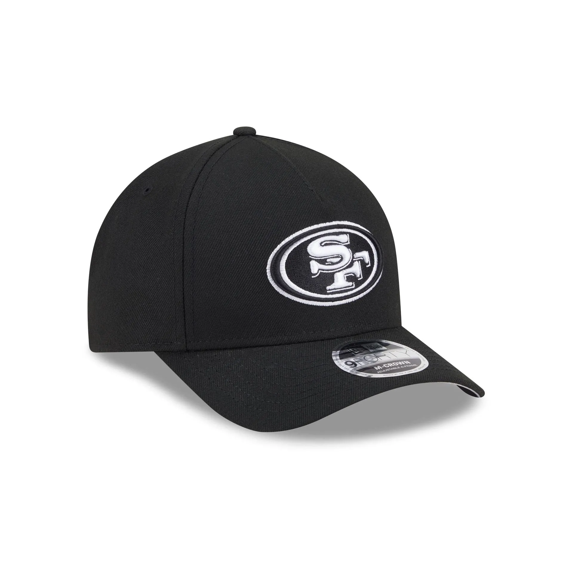 San Francisco 49ers Black & White 9FORTY M-Crown A-Frame Snapback Hat sold by New Era product image thumbnail 3