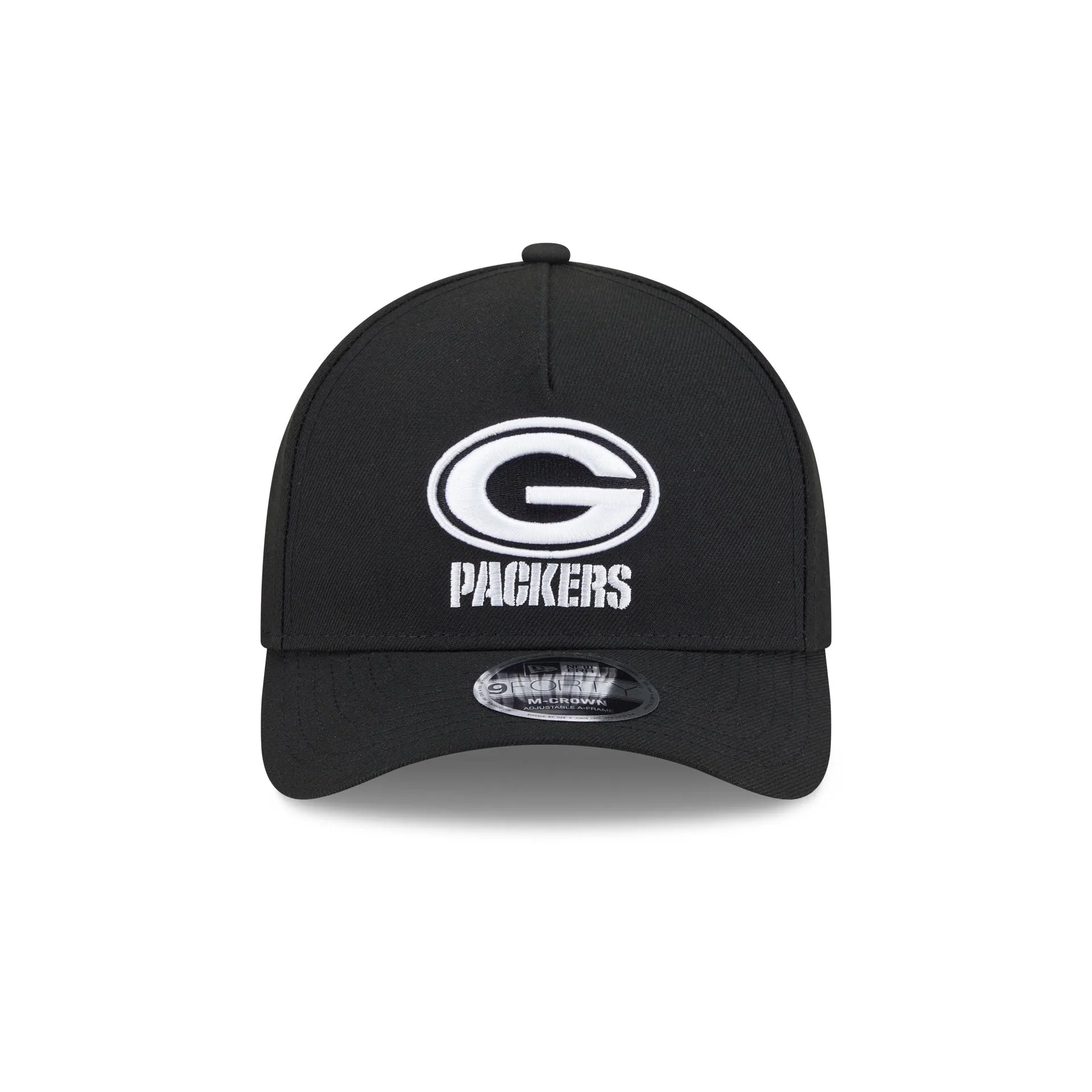 Green Bay Packers Black & White 9FORTY M-Crown A-Frame Snapback Hat sold by New Era product image thumbnail 2