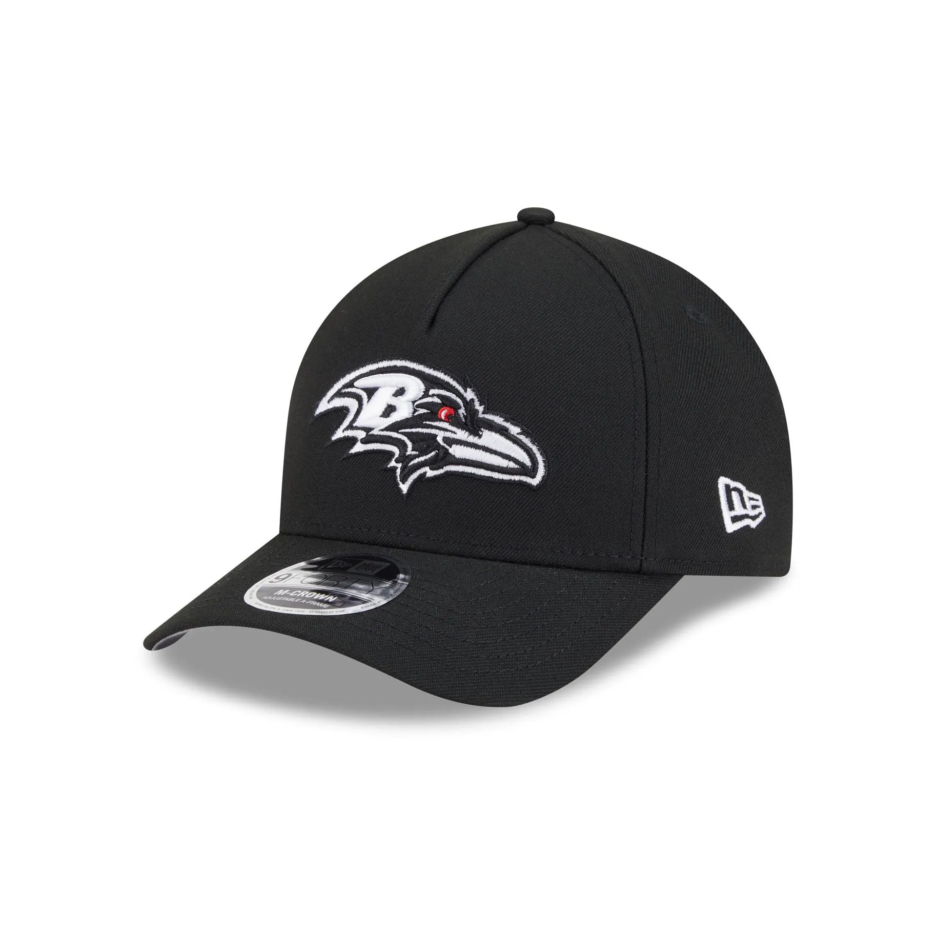 Baltimore Ravens Black & White 9FORTY M-Crown A-Frame Snapback Hat sold by New Era