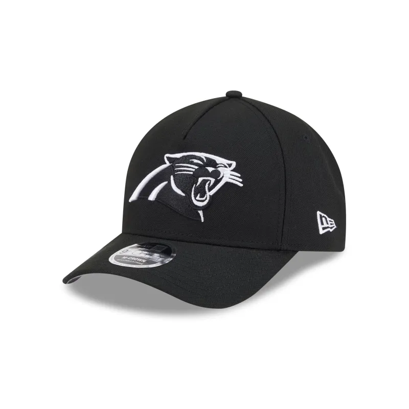 Carolina Panthers Black & White 9FORTY M-Crown A-Frame Snapback Hat sold by New Era