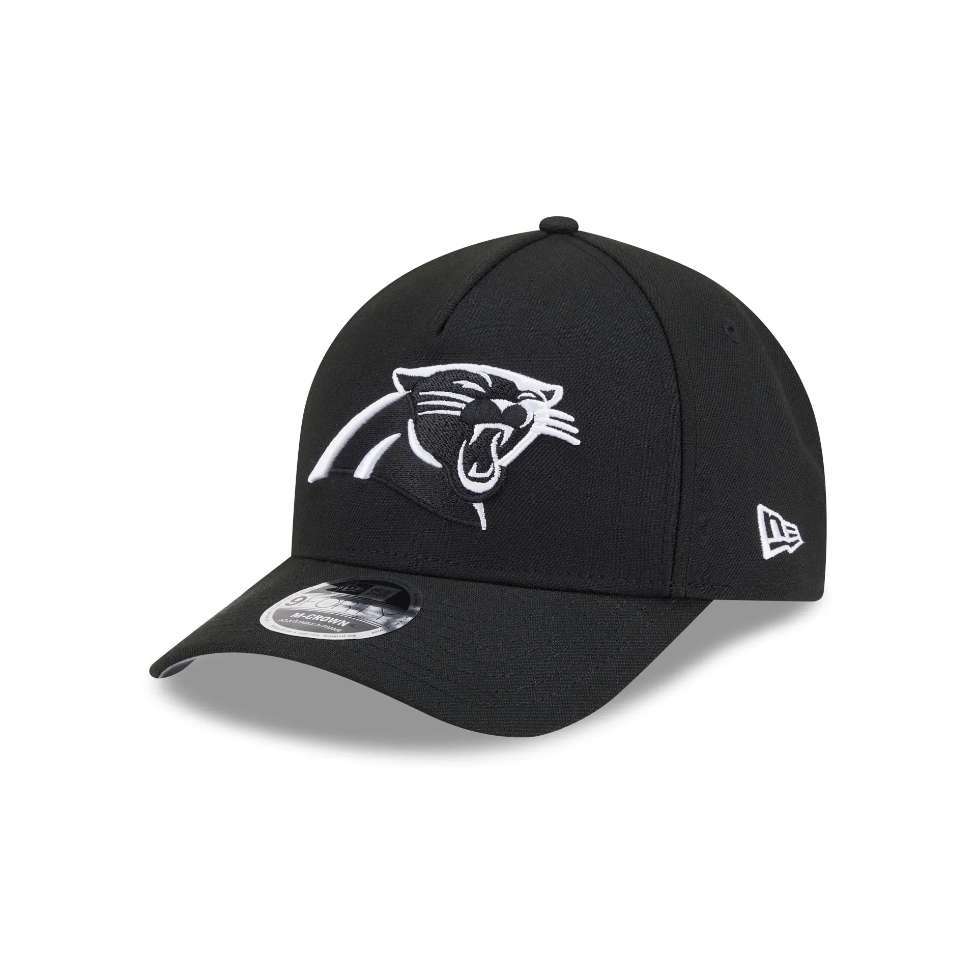Carolina Panthers Black & White 9FORTY M-Crown A-Frame Snapback Hat sold by New Era