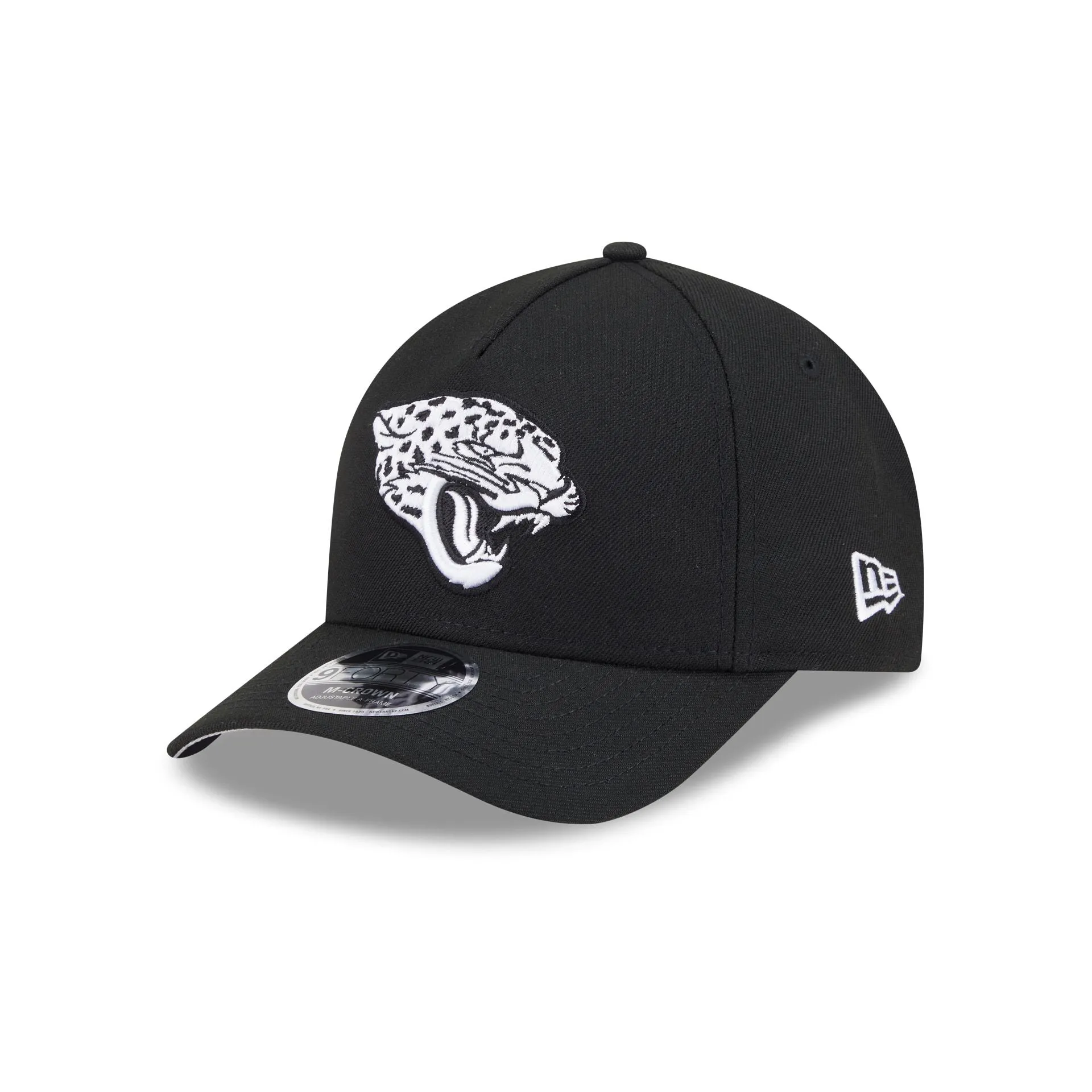 Jacksonville Jaguars Black & White 9FORTY M-Crown A-Frame Snapback Hat sold by New Era