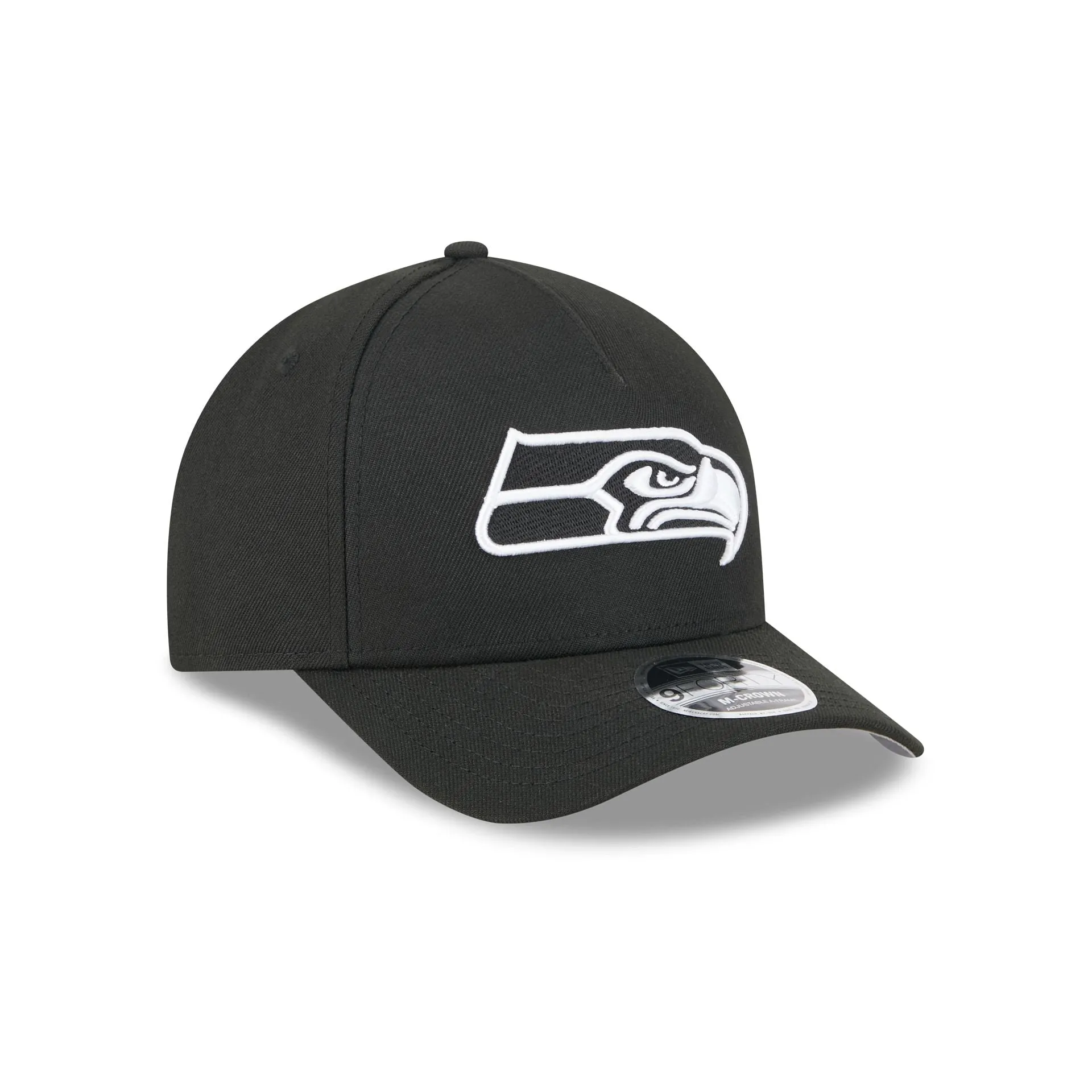 Seattle Seahawks Black & White 9FORTY M-Crown A-Frame Snapback Hat sold by New Era product image thumbnail 3