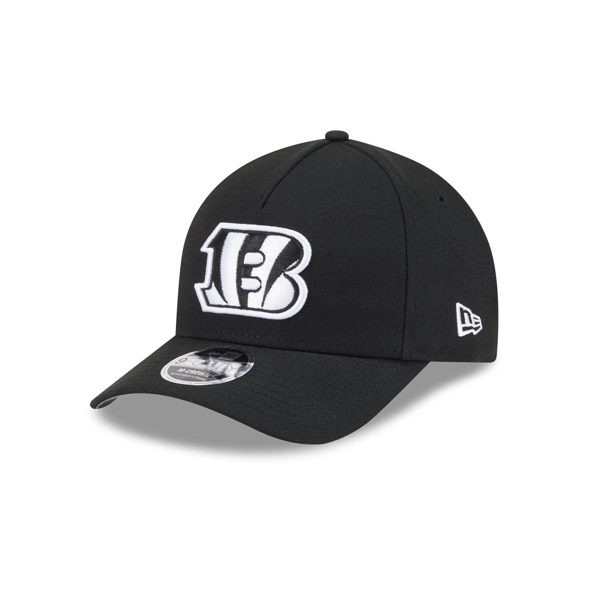 Cincinnati Bengals Black & White 9FORTY M-Crown A-Frame Snapback Hat sold by New Era