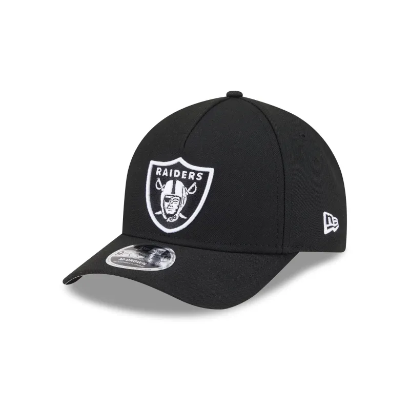 Las Vegas Raiders Black & White 9FORTY M-Crown A-Frame Snapback Hat sold by New Era