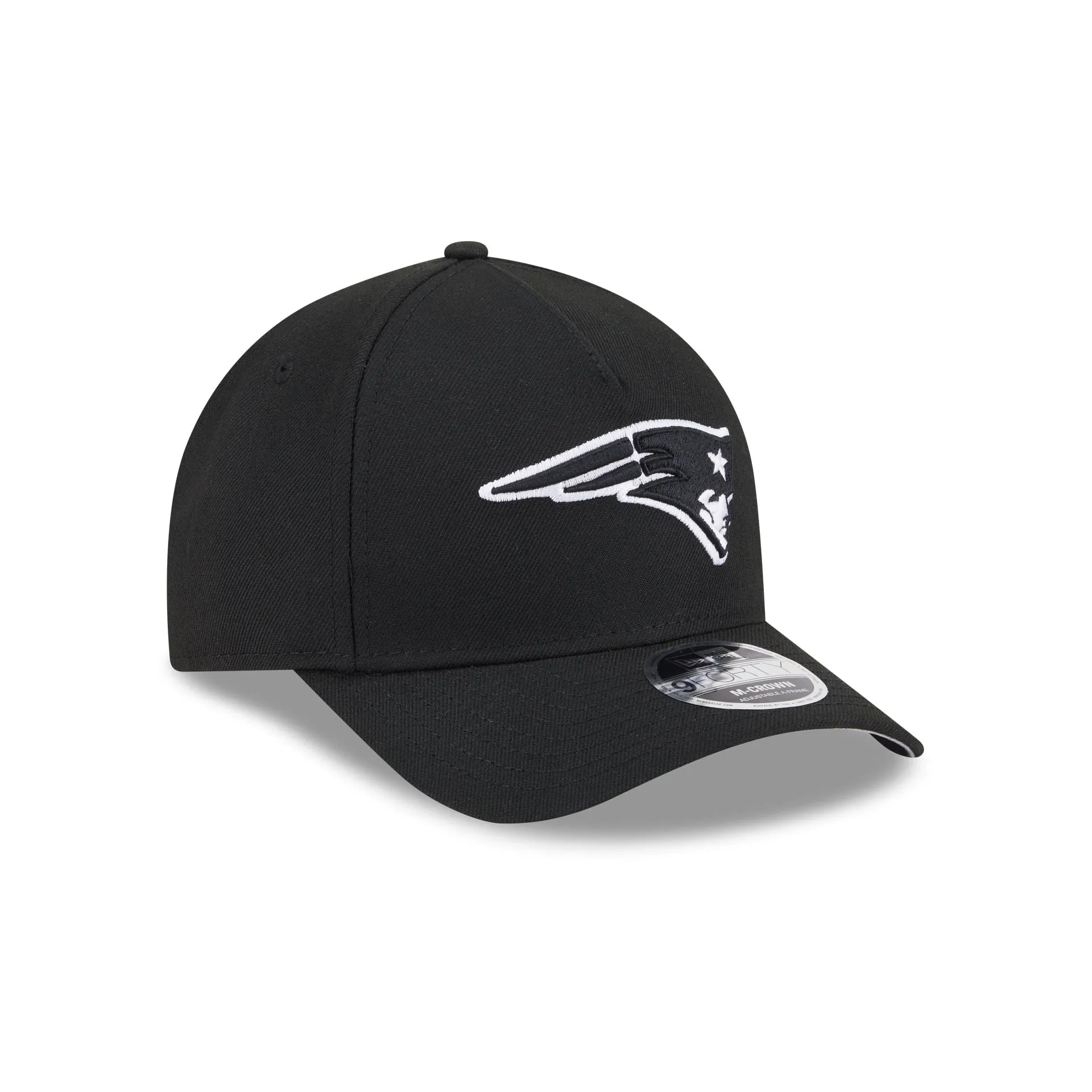 New England Patriots Black & White 9FORTY M-Crown A-Frame Snapback Hat sold by New Era product image thumbnail 3