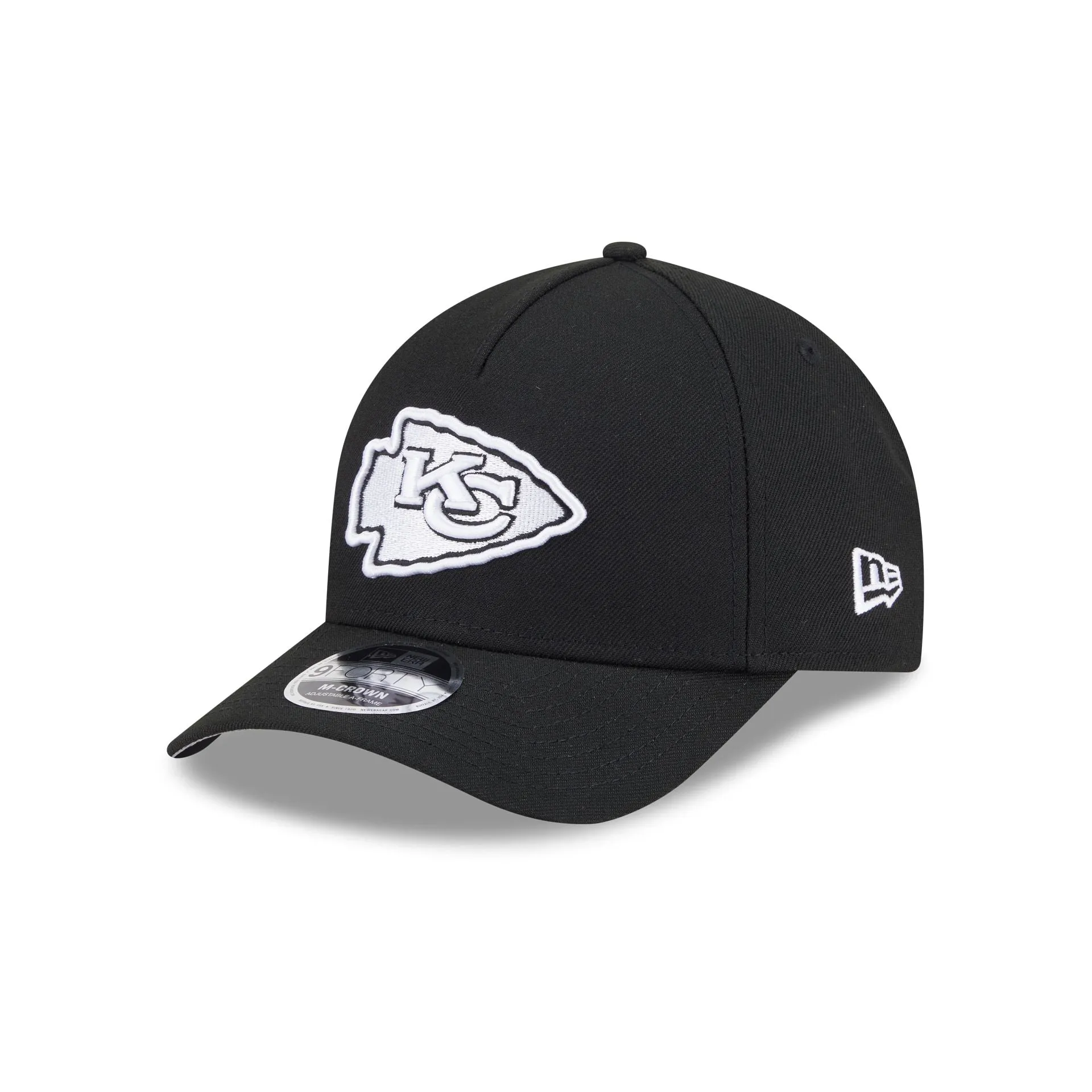 Kansas City Chiefs Black & White 9FORTY M-Crown A-Frame Snapback Hat sold by New Era