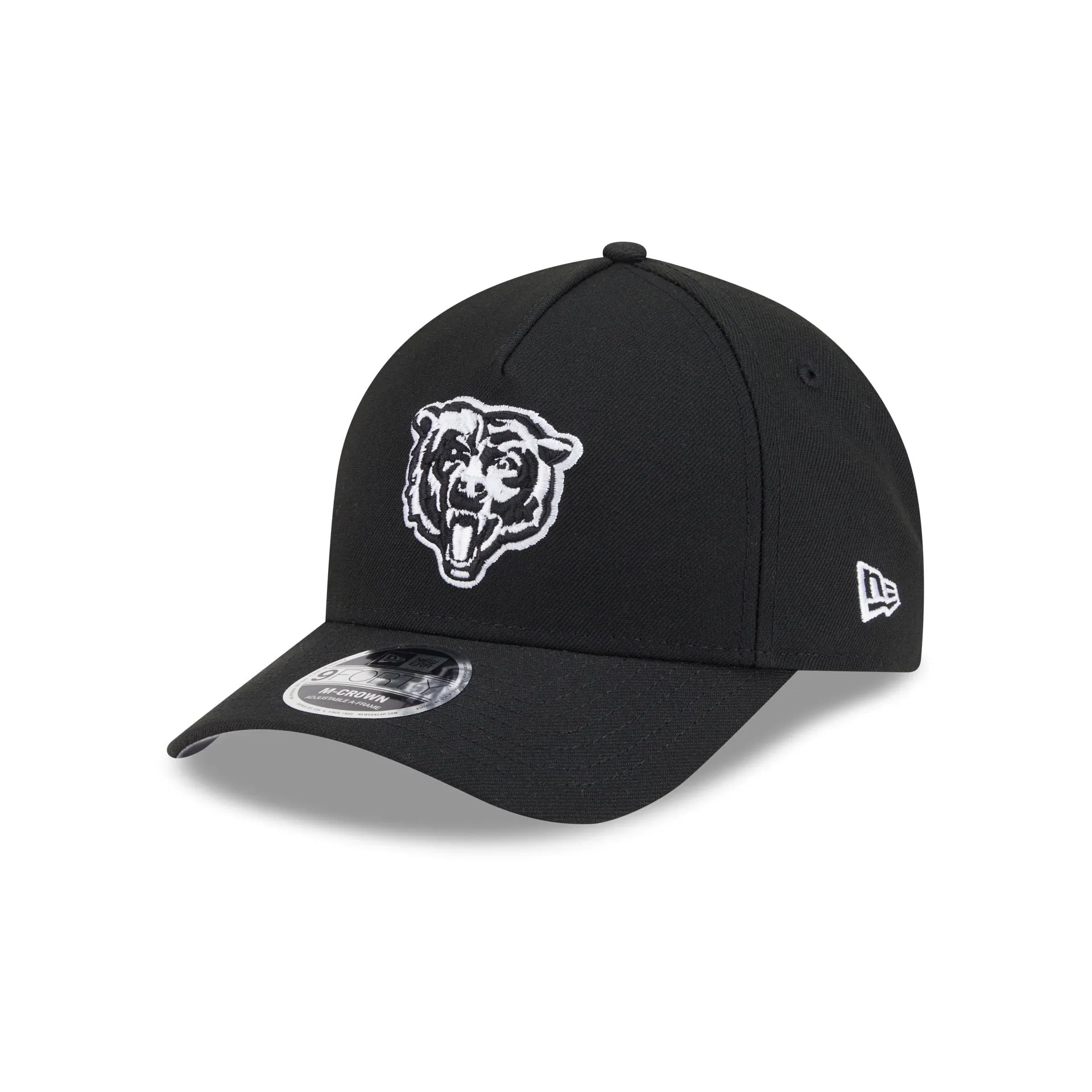 Chicago Bears Black & White 9FORTY M-Crown A-Frame Snapback Hat sold by New Era