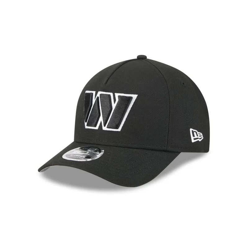 Washington Commanders Black & White 9FORTY M-Crown A-Frame Snapback Hat sold by New Era