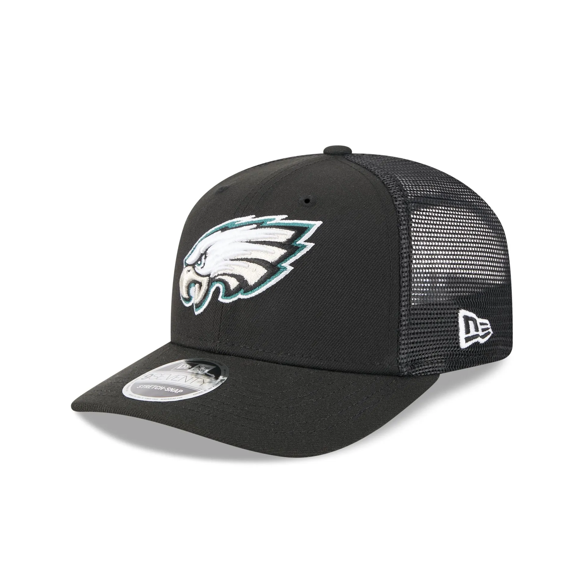 Philadelphia Eagles Team Black 9SEVENTY Trucker Hat sold by New Era