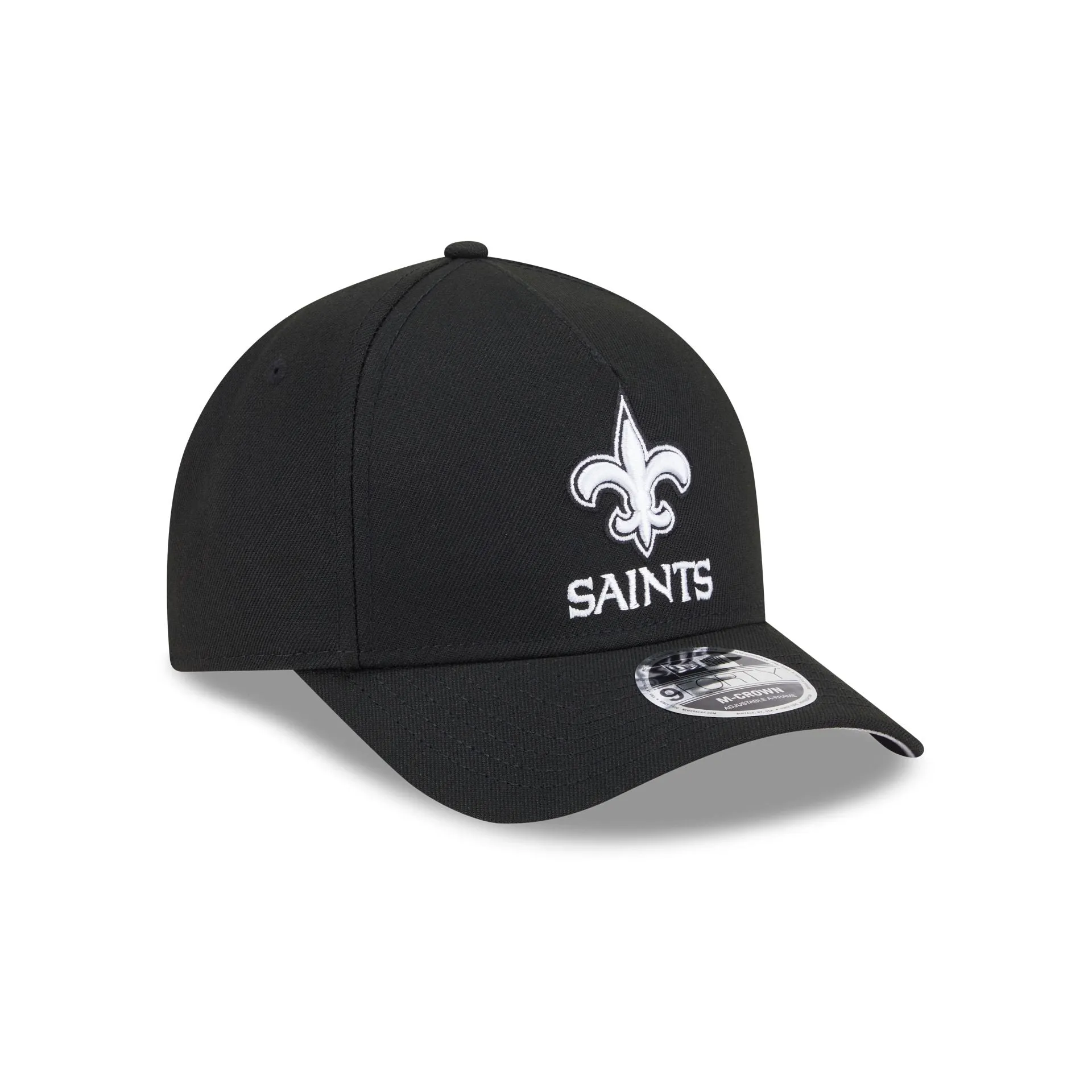 New Orleans Saints Black & White 9FORTY M-Crown A-Frame Snapback Hat sold by New Era product image thumbnail 3