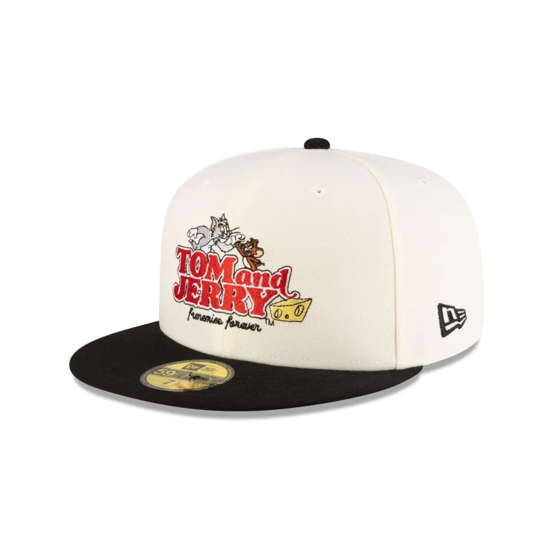 Tom and Jerry Chrome Black 59FIFTY Fitted Hat sold by New Era