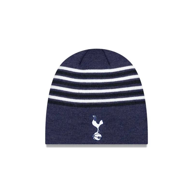 Tottenham Hotspur Stripe Navy Knit Beanie Hat sold by New Era