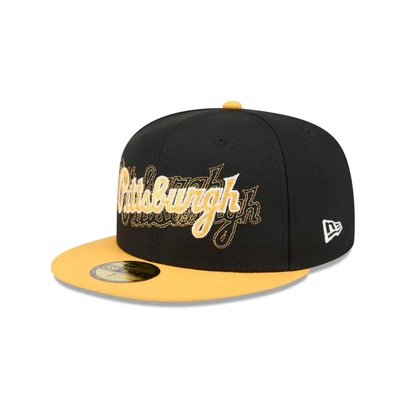 Pittsburgh Pirates Shadow Stitch 59FIFTY Fitted Hat sold by New Era
