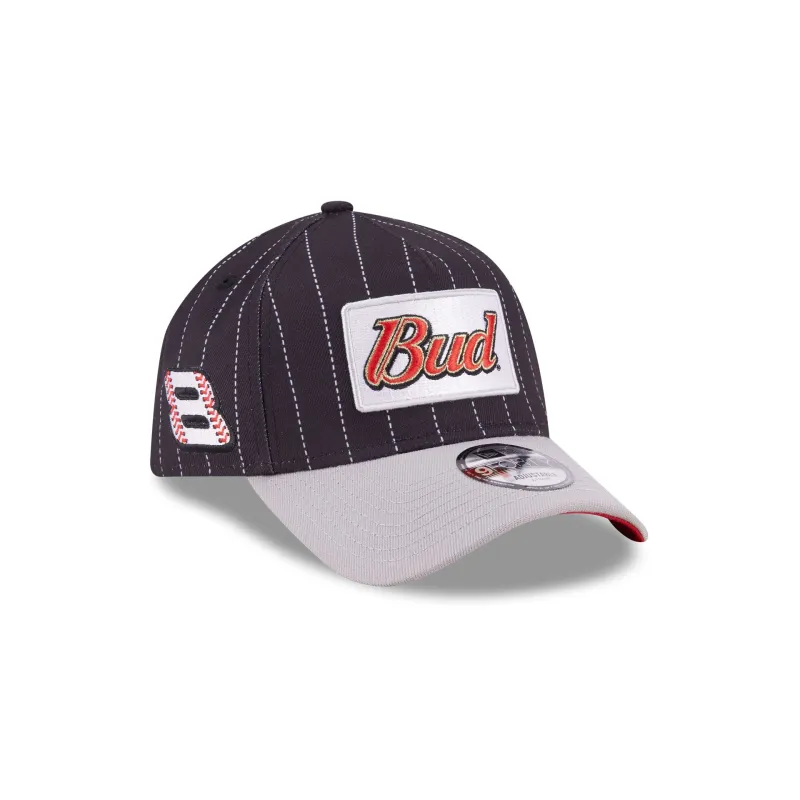 Dale Earnhardt Jr. x Budweiser Pinstripe 9FORTY A-Frame Snapback Hat made by New Era