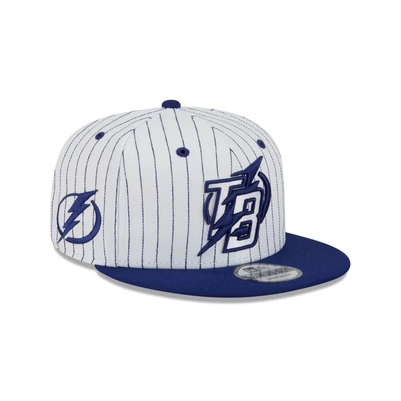 Tampa Bay Lightning Deceptor Pinstripe 9FIFTY Snapback Hat sold by New Era