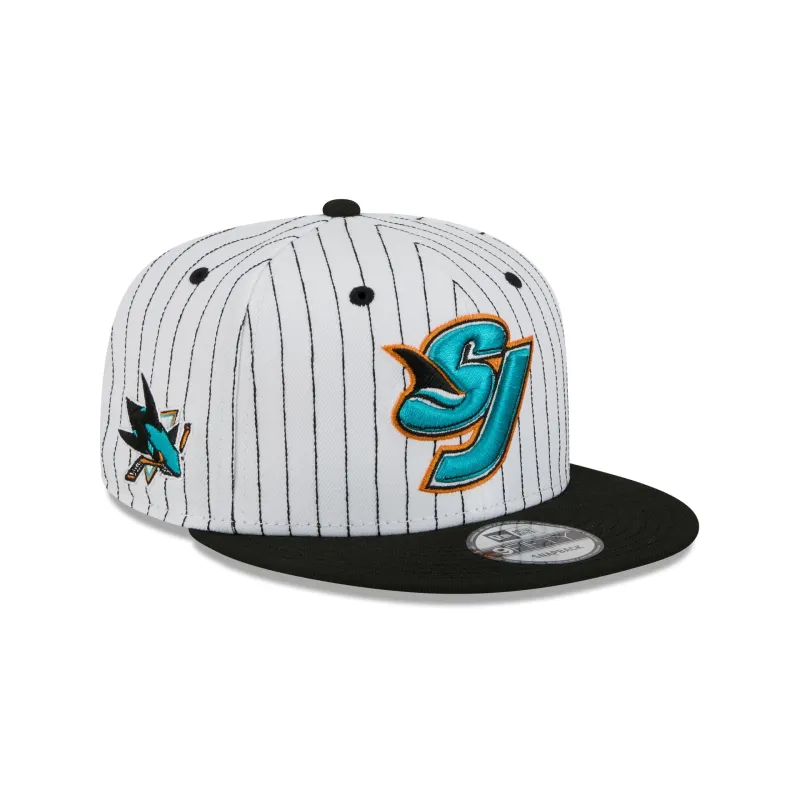 San Jose Sharks Deceptor Pinstripe 9FIFTY Snapback Hat sold by New Era