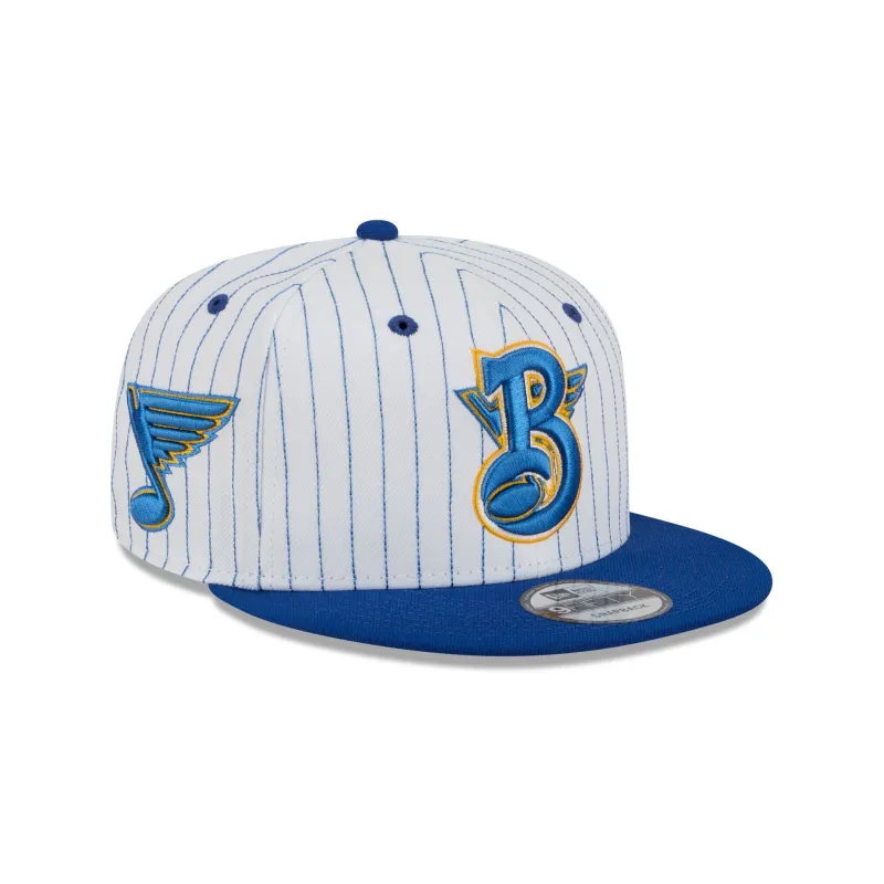 St. Louis Blues Deceptor Pinstripe 9FIFTY Snapback Hat sold by New Era