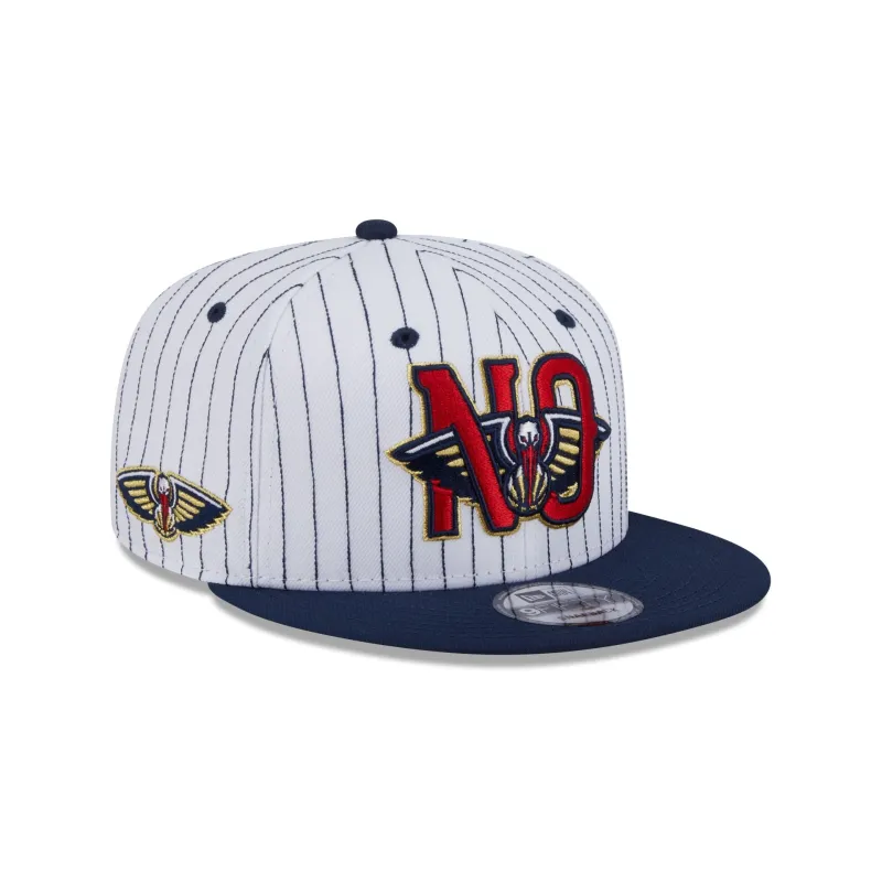 New Orleans Pelicans Deceptor Pinstripe 9FIFTY Snapback Hat sold by New Era