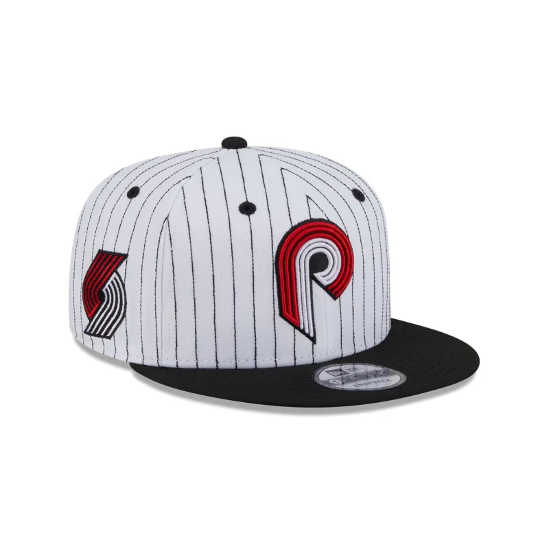 Portland Trail Blazers Deceptor Pinstripe 9FIFTY Snapback Hat sold by New Era
