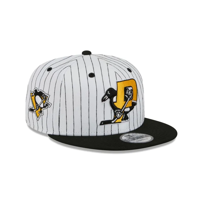 Pittsburgh Penguins Deceptor Pinstripe 9FIFTY Snapback Hat sold by New Era
