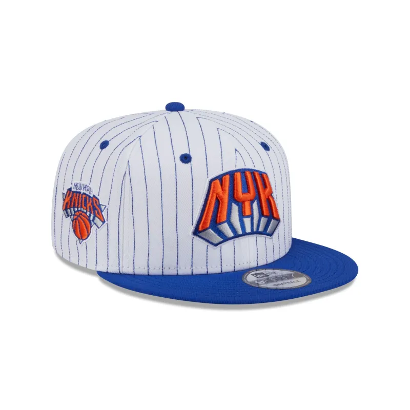 New York Knicks Deceptor Pinstripe 9FIFTY Snapback Hat sold by New Era