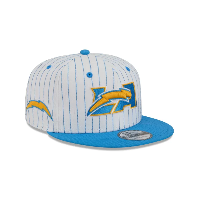Los Angeles Chargers Deceptor Pinstripe 9FIFTY Snapback Hat sold by New Era