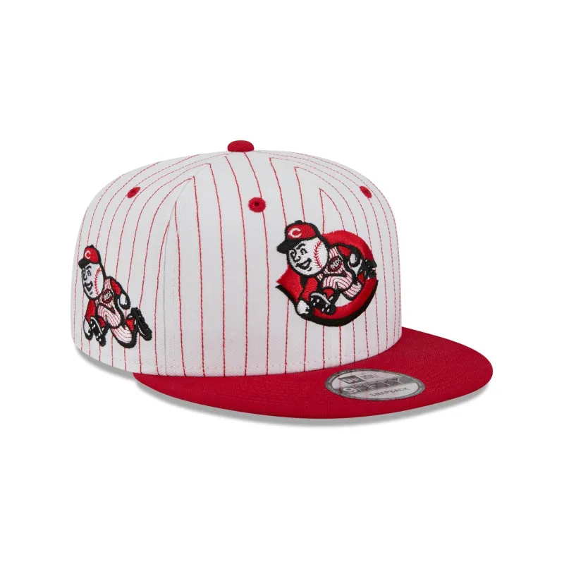 Cincinnati Reds Deceptor Pinstripe 9FIFTY Snapback Hat sold by New Era