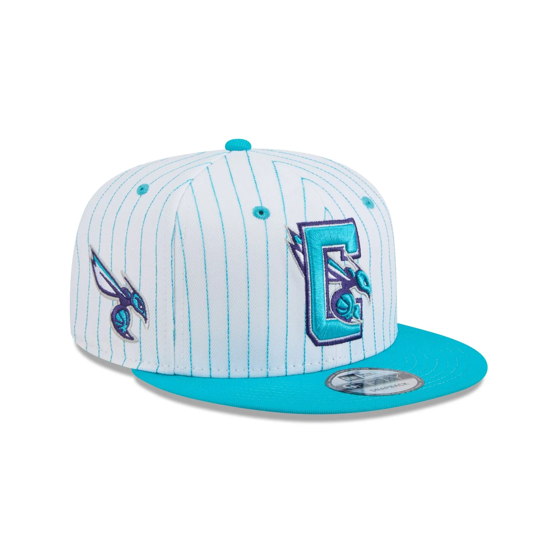 Charlotte Hornets Deceptor Pinstripe 9FIFTY Snapback Hat sold by New Era