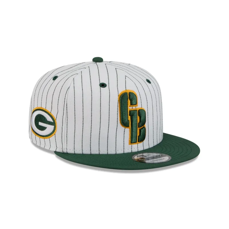 Green Bay Packers Deceptor Pinstripe 9FIFTY Snapback Hat sold by New Era