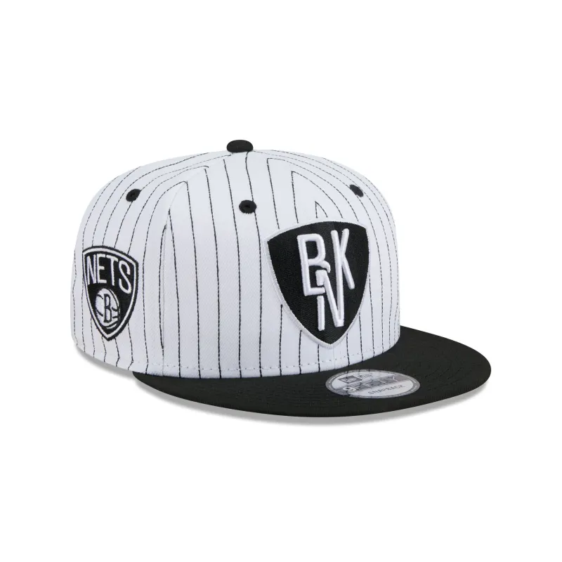 Brooklyn Nets Deceptor Pinstripe 9FIFTY Snapback Hat sold by New Era