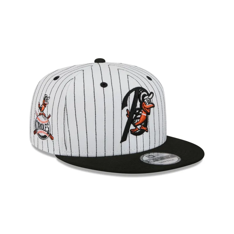 Baltimore Orioles Deceptor Pinstripe 9FIFTY Snapback Hat sold by New Era
