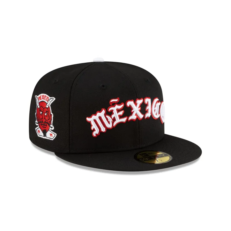 Born x Raised x Diablos Rojos del México Sidepatch 59FIFTY Fitted Hat sold by New Era