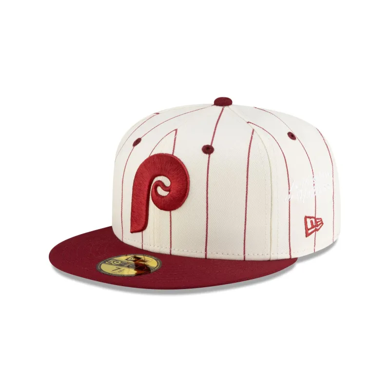 Diet Starts Monday x Philadelphia Phillies Pinstripe 59FIFTY Fitted Hat sold by New Era