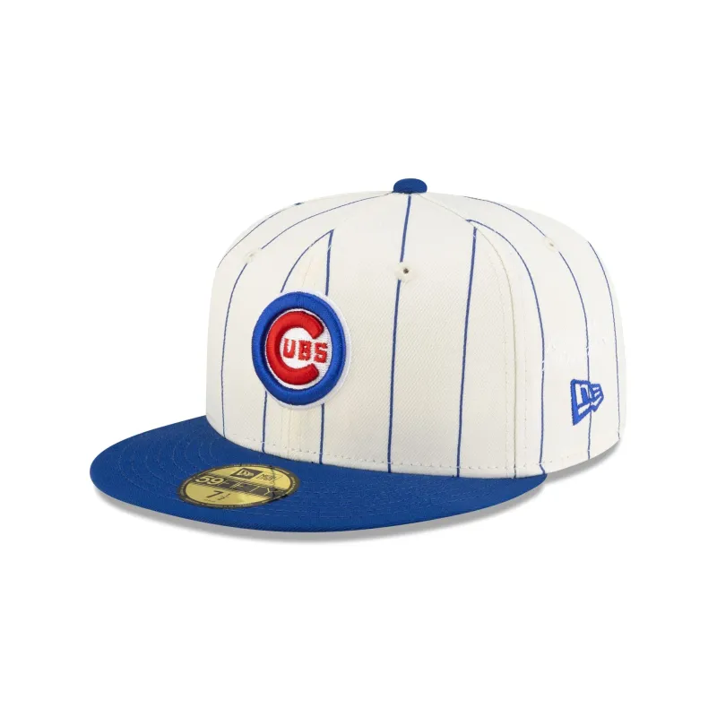 Diet Starts Monday x Chicago Cubs Pinstripe 59FIFTY Fitted Hat sold by New Era