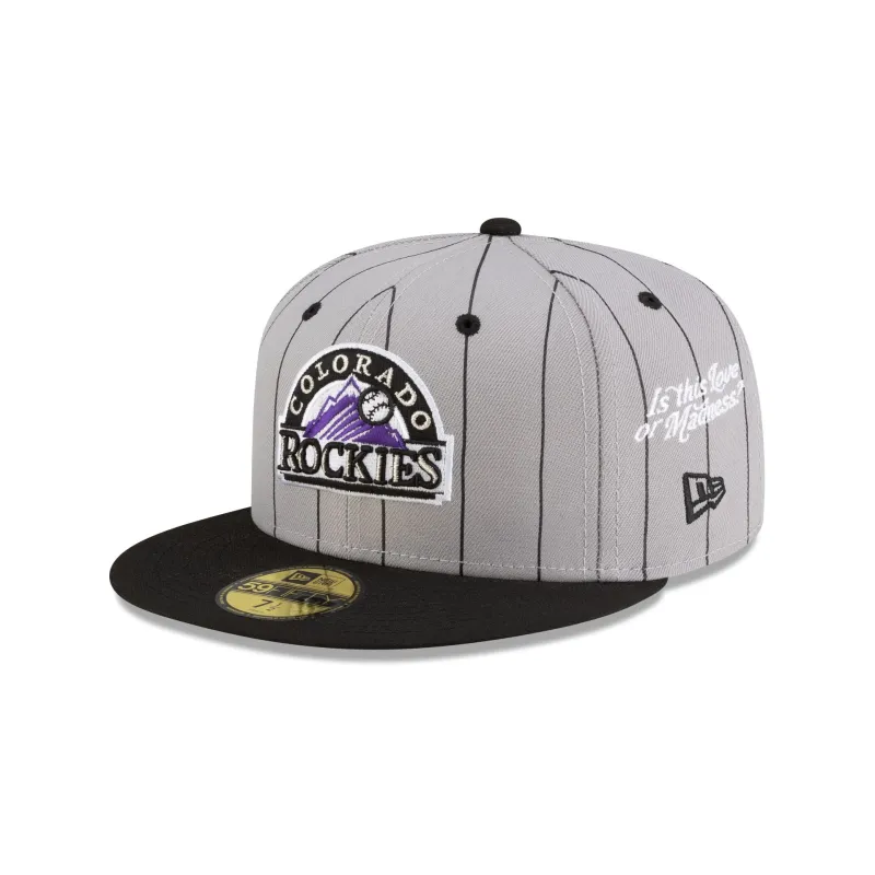 Diet Starts Monday x Colorado Rockies Pinstripe 59FIFTY Fitted Hat sold by New Era