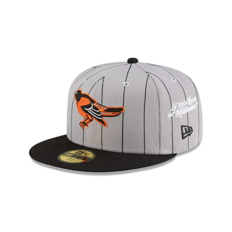 Diet Starts Monday x Baltimore Orioles Pinstripe 59FIFTY Fitted Hat sold by New Era